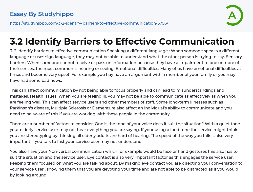 write an essay on the barriers of effective communication