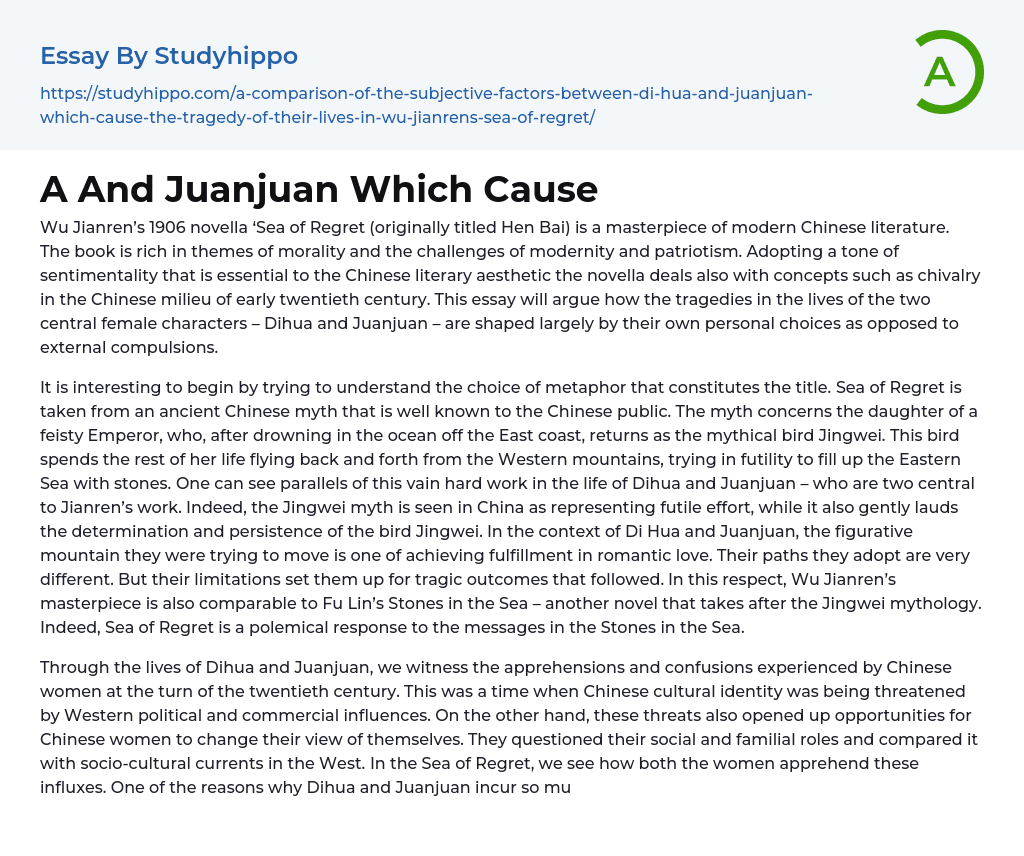 A And Juanjuan Which Cause Essay Example