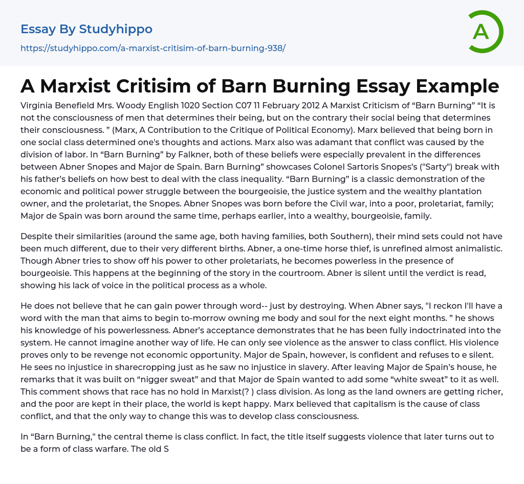 essay on marxist criticism