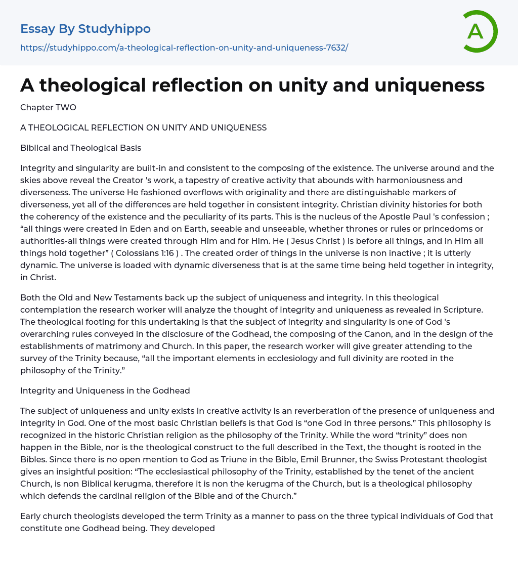 uniqueness essay