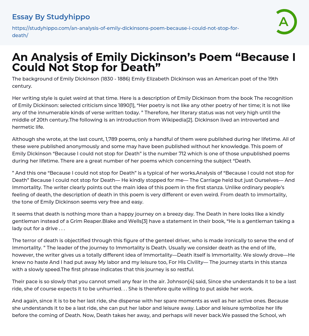 an essay on death