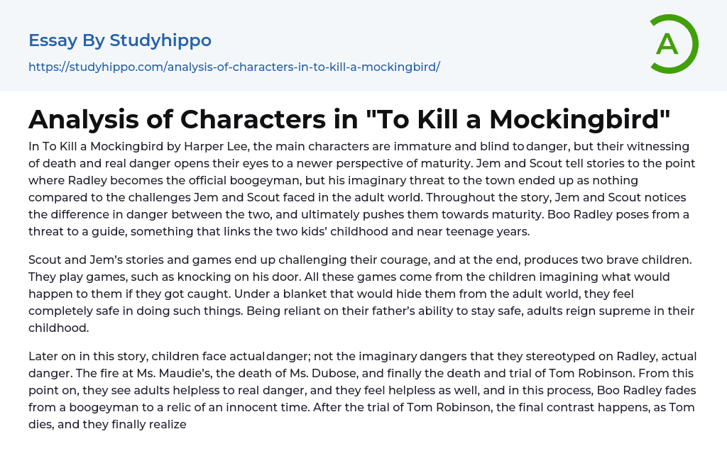 character analysis of scout in to kill a mockingbird essay