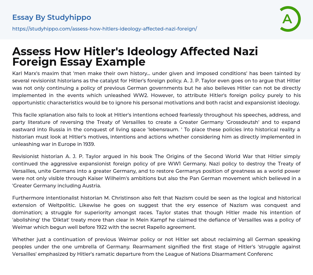 hitler church state relations essay