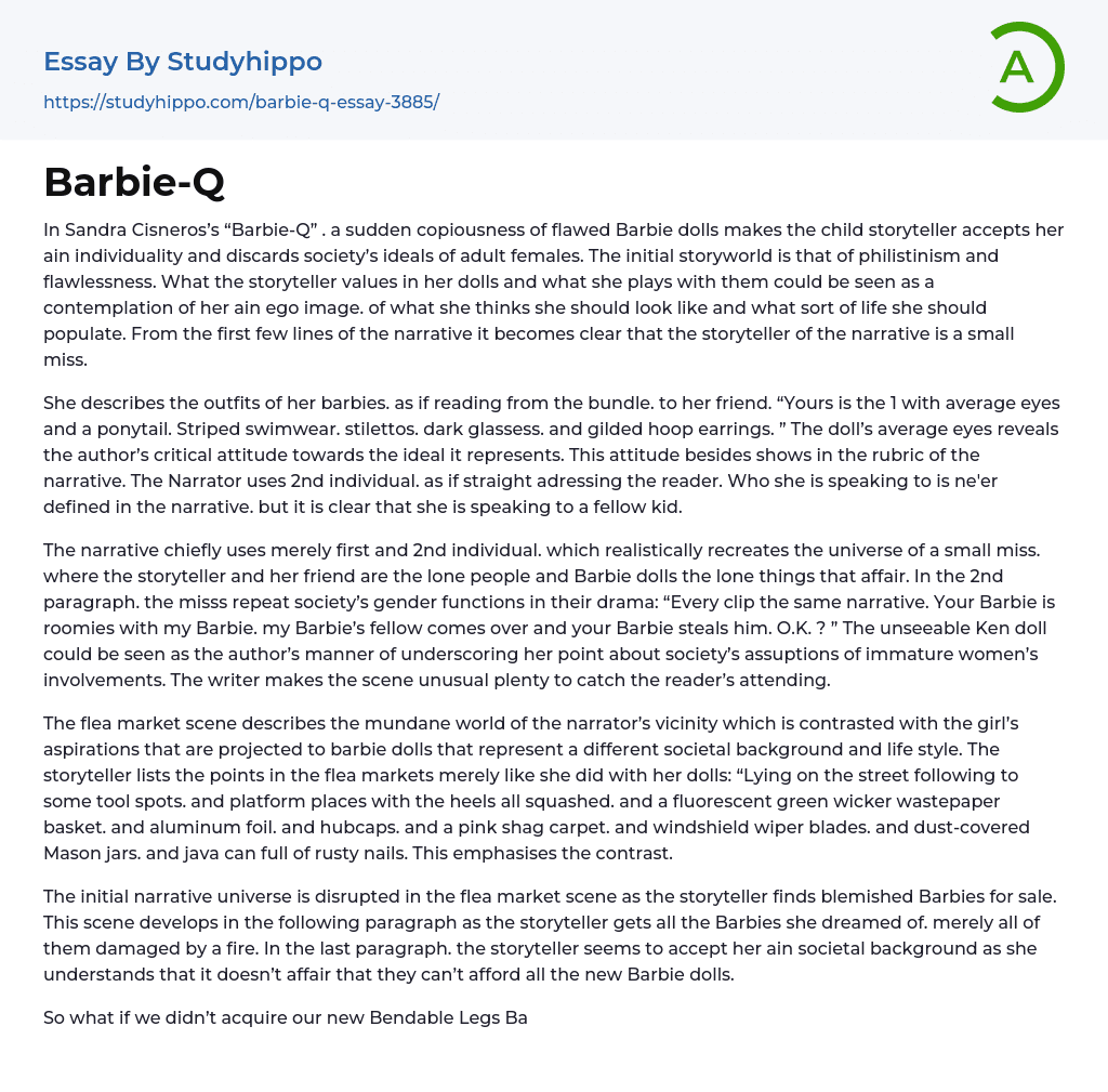 Barbie-Q Essay Example