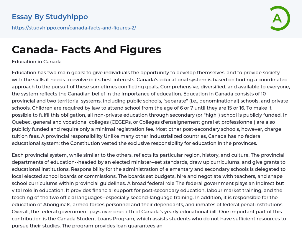 essay facts and figures