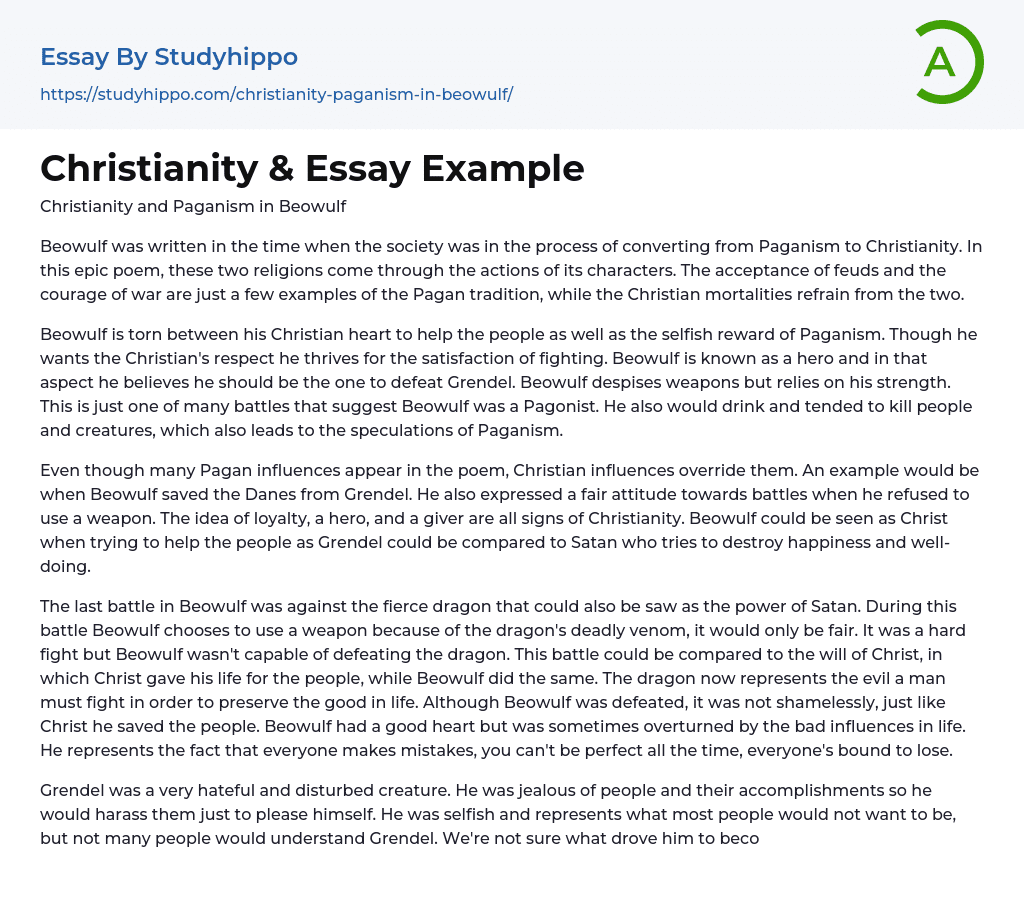 christianity short essay