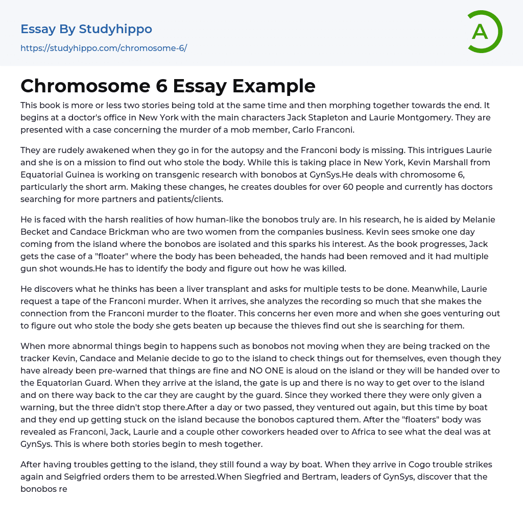 Chromosome 6 Essay Example