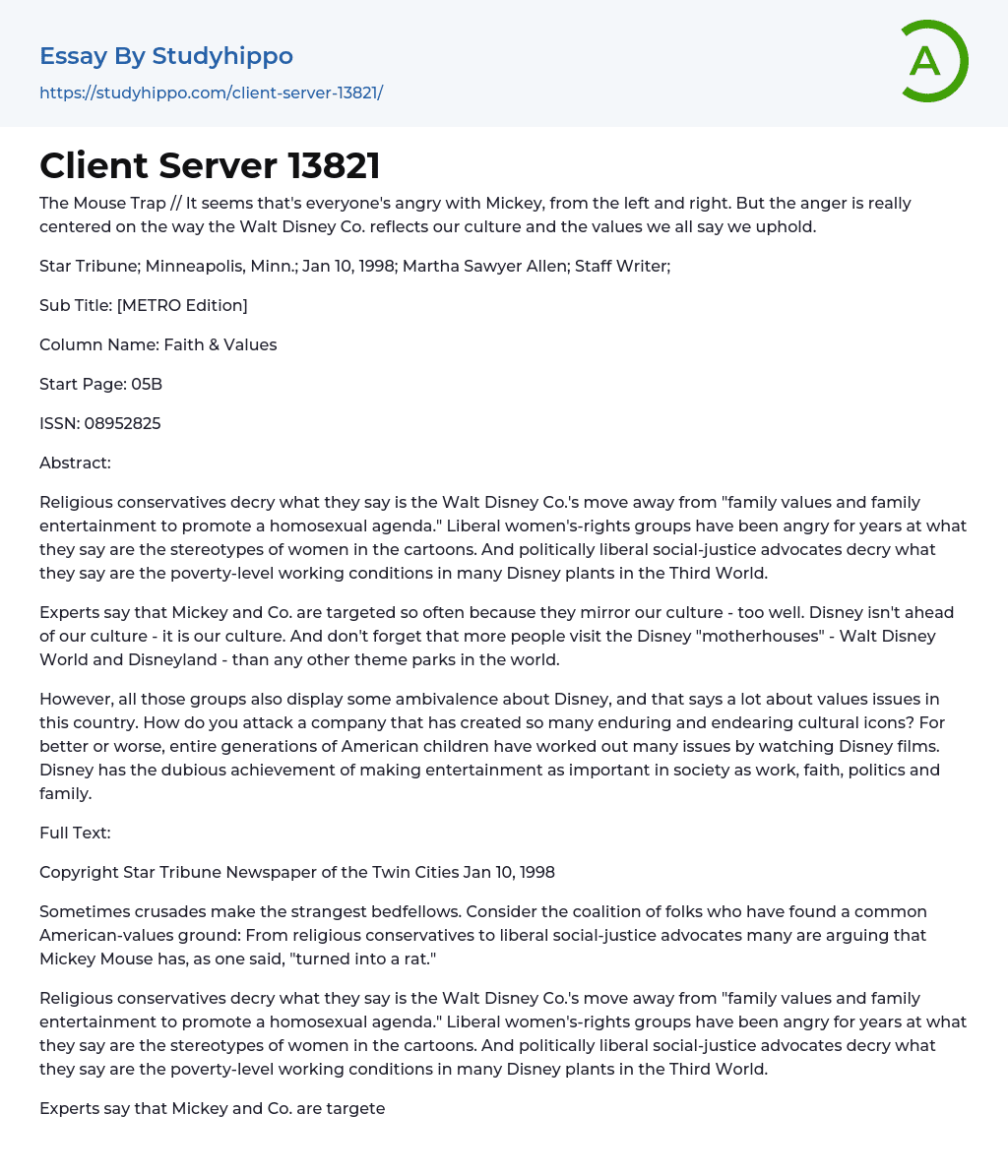 Client Server 13821 Essay Example