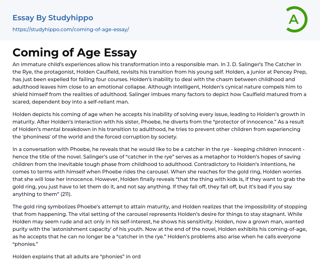 Coming of Age Essay