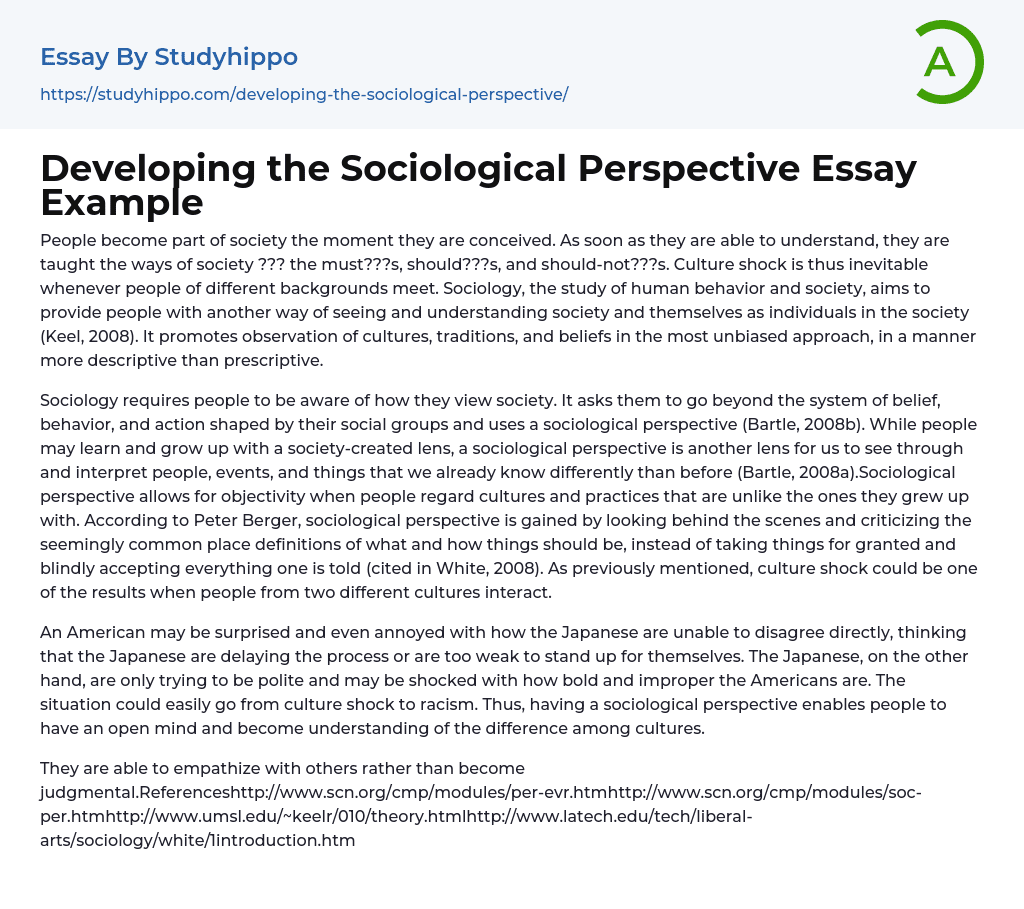 case study sociological perspective