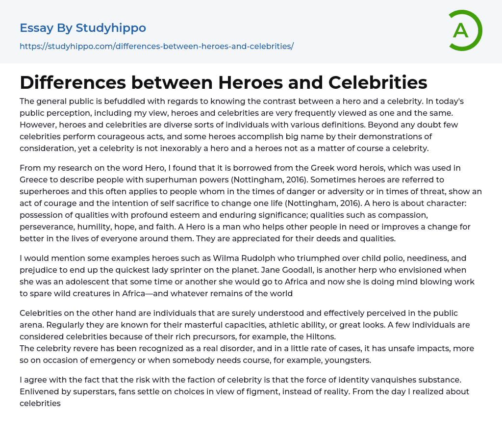 essay topics about celebrities
