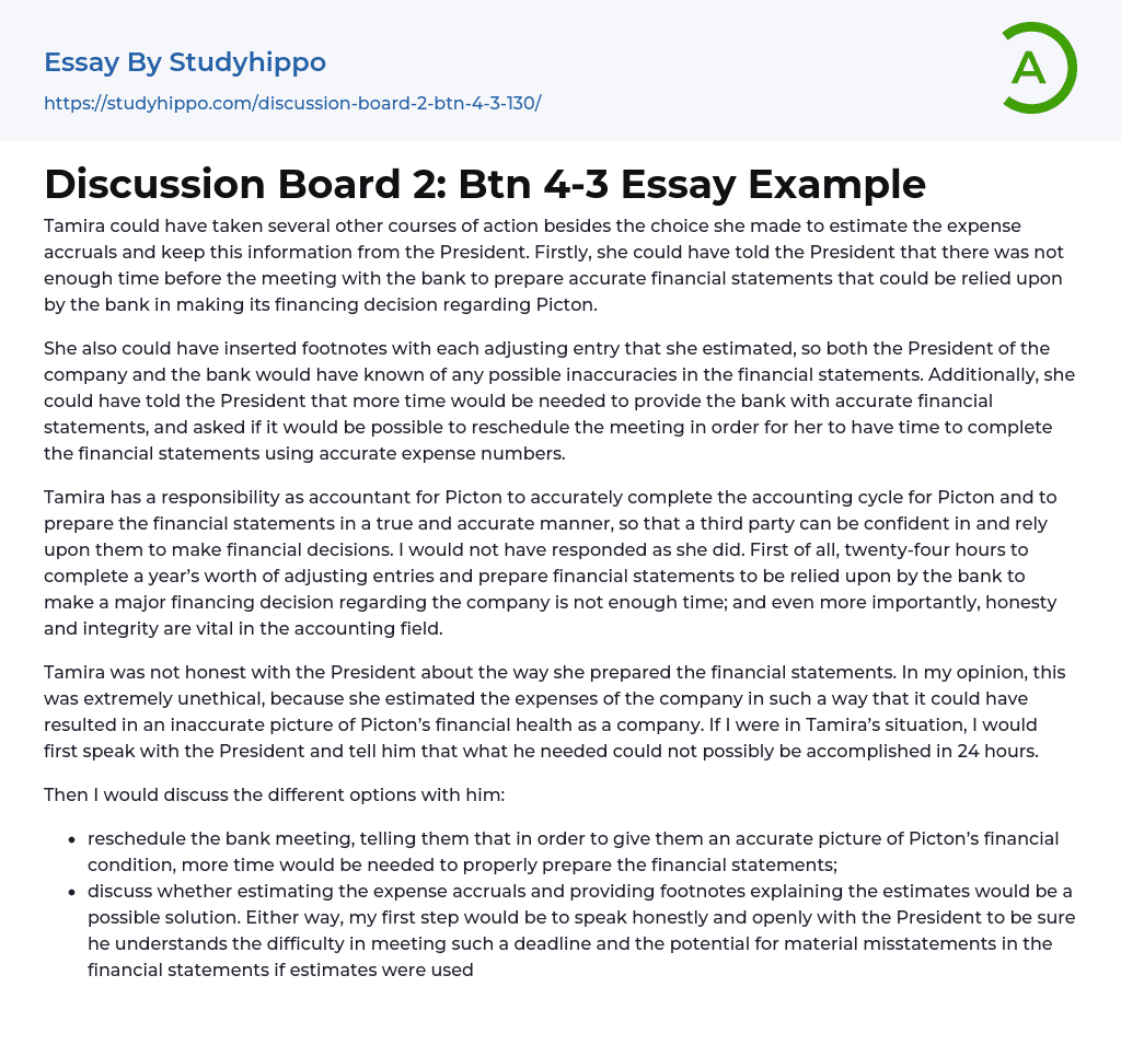 Discussion Board 2: Btn 4-3 Essay Example
