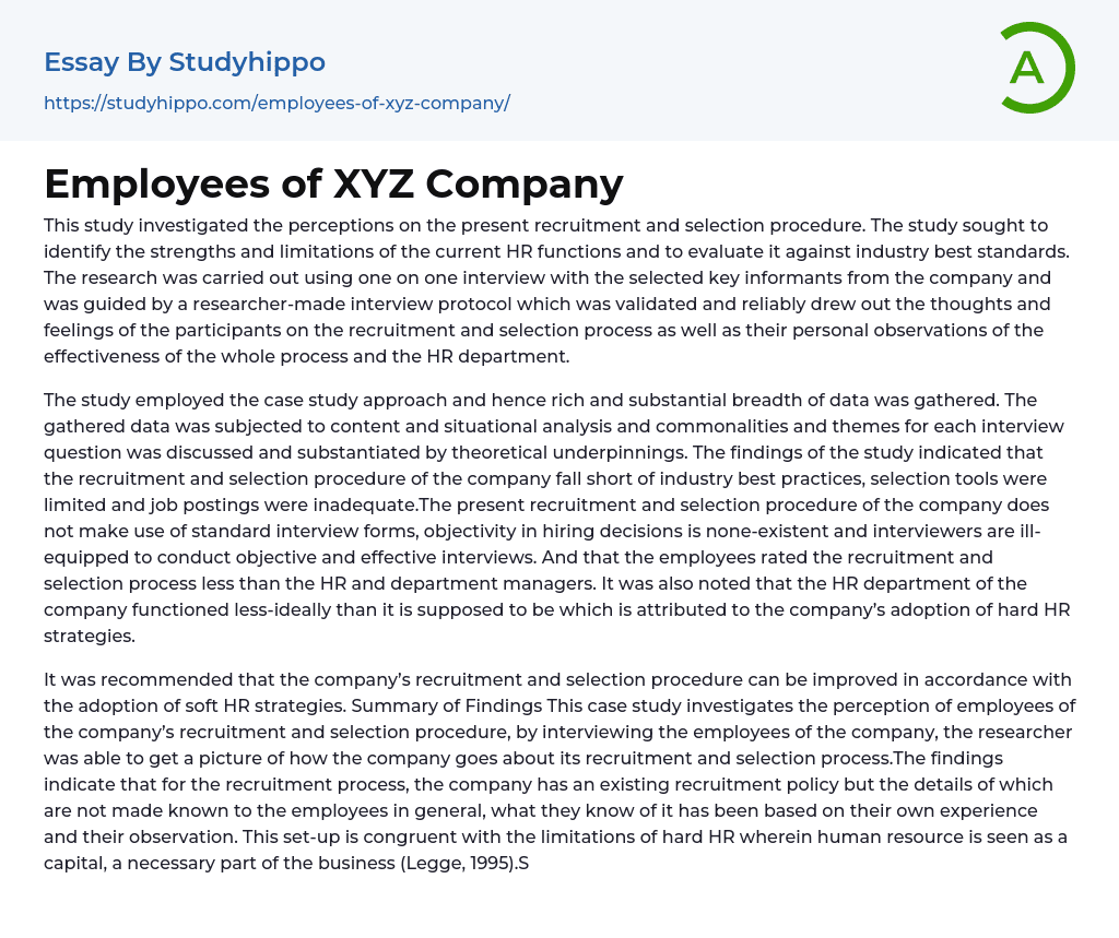 xyz corporation case study