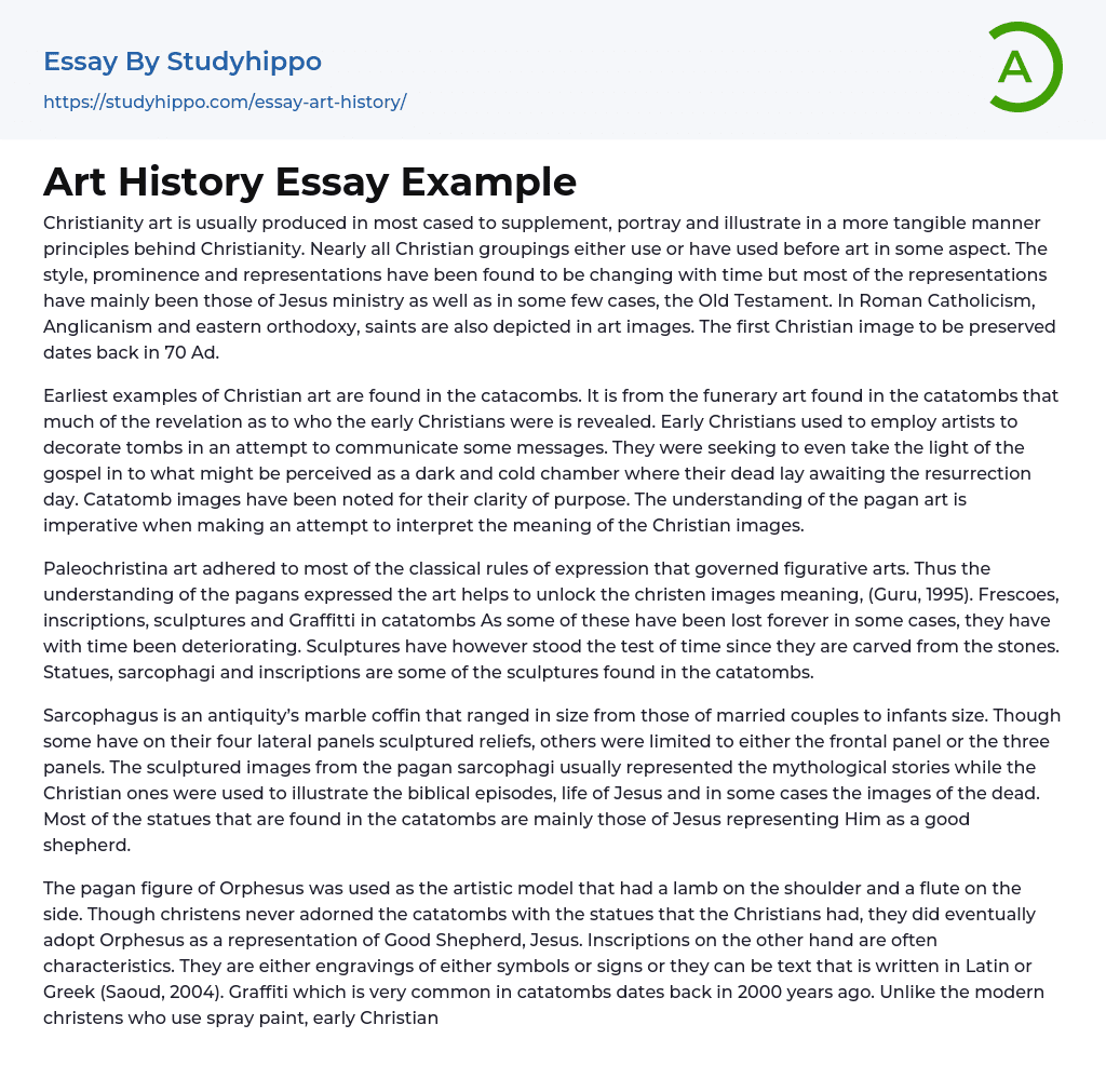 Art History Essay Example