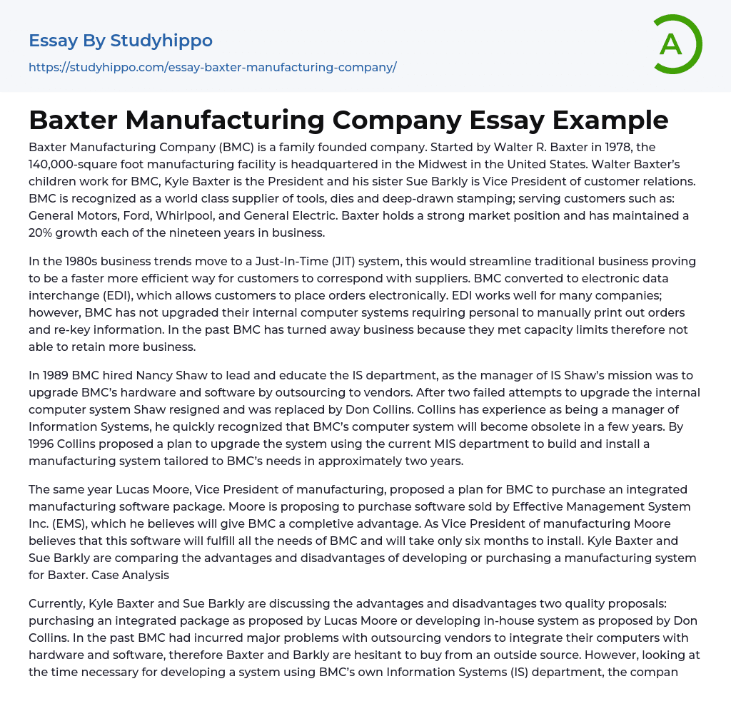 essay about company