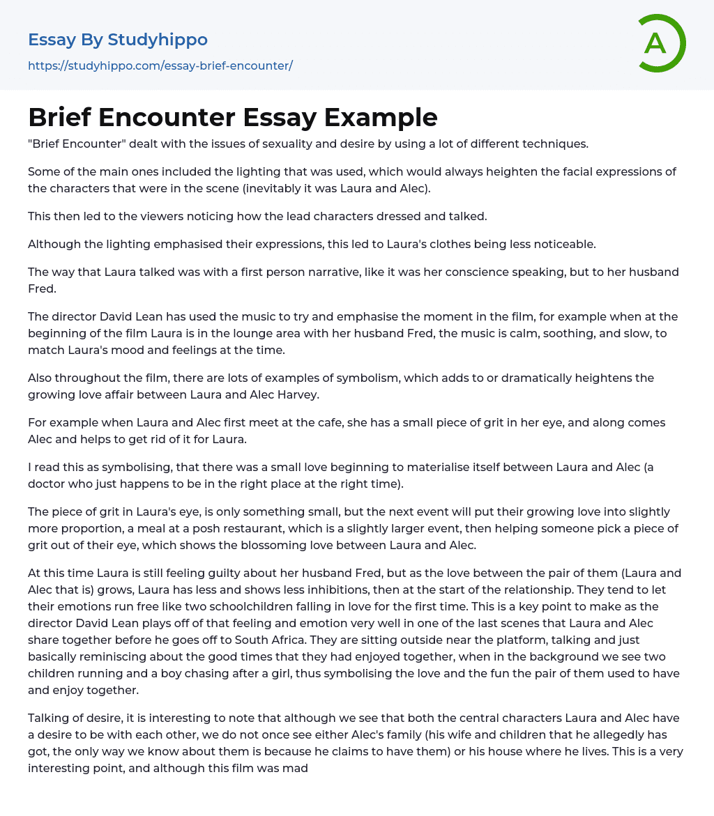 a strange encounter essay 120 words