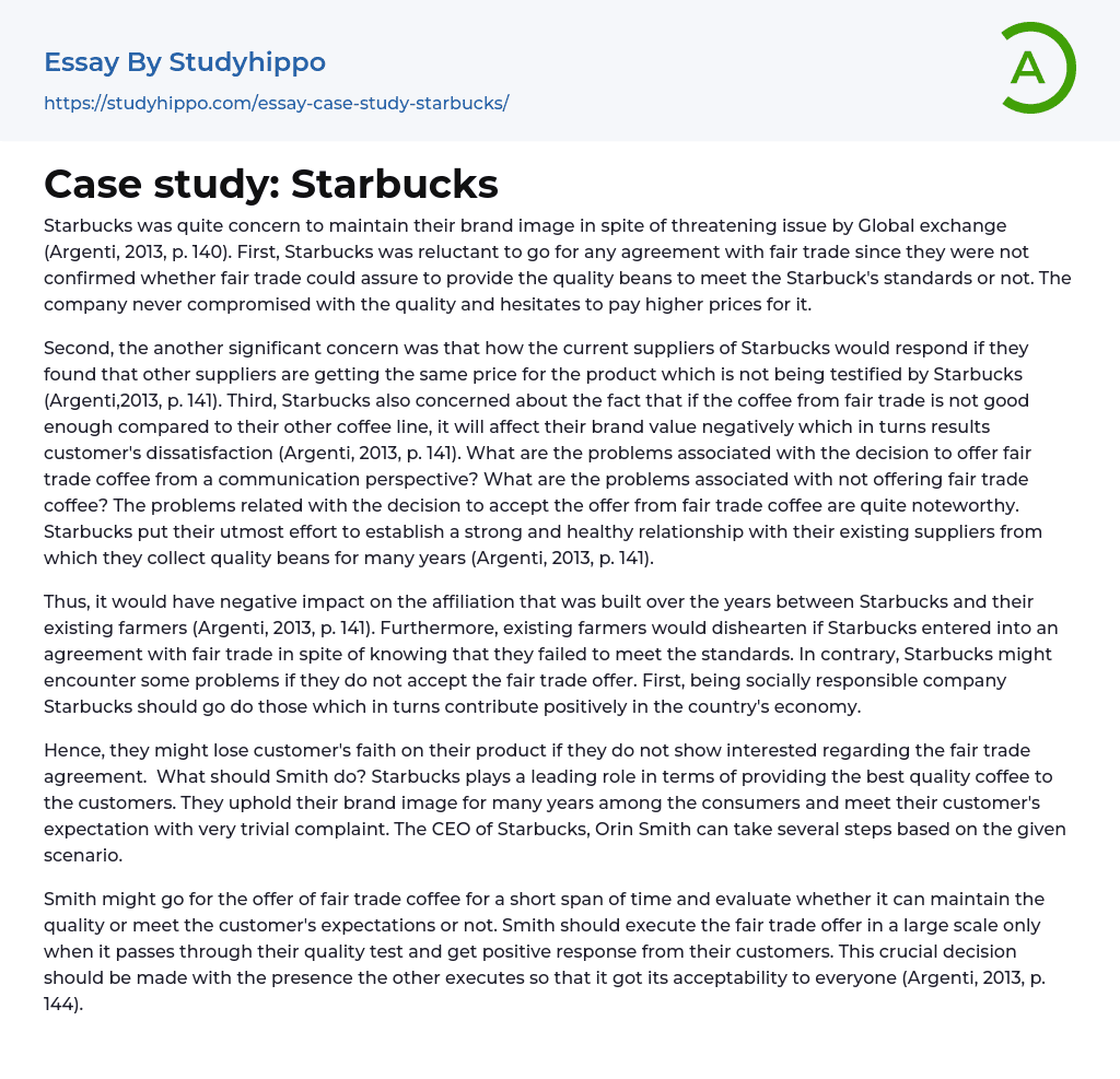 starbucks case study summary