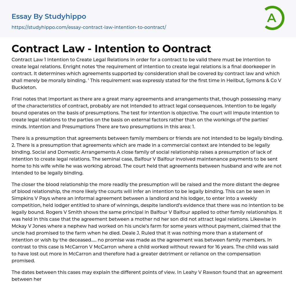 contract law advice essay