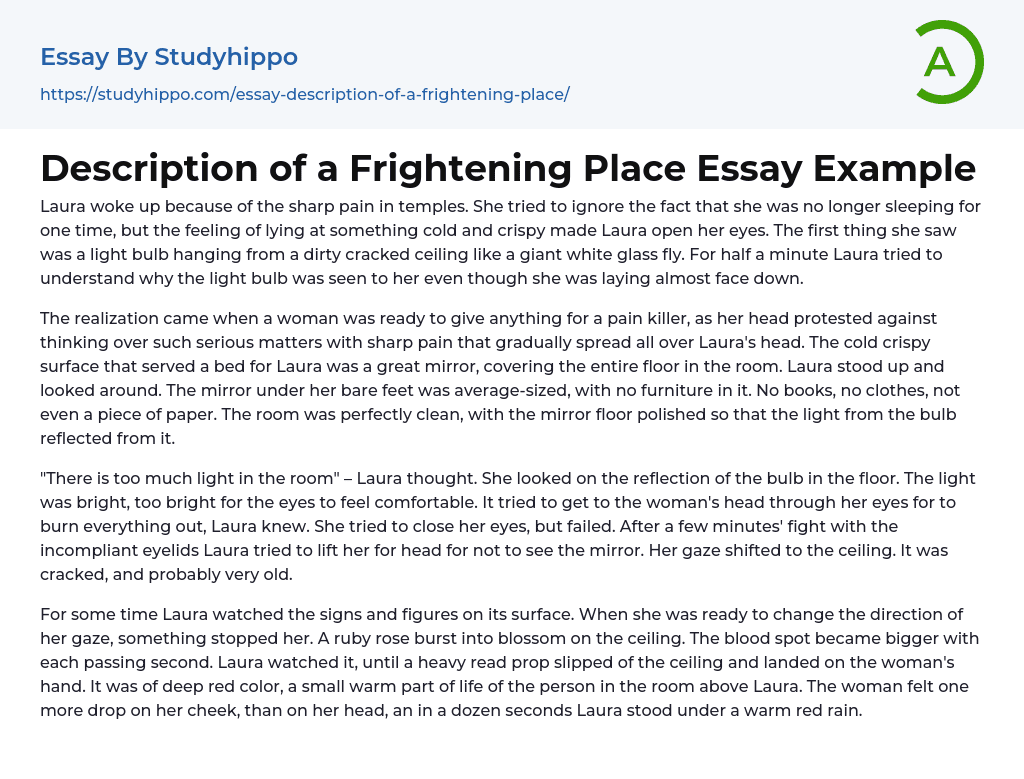 Description of a Frightening Place Essay Example