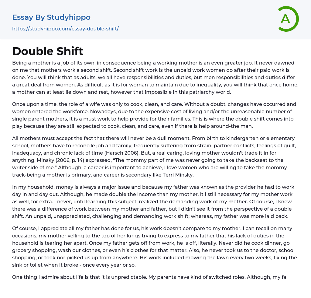 Double Shift Essay Example