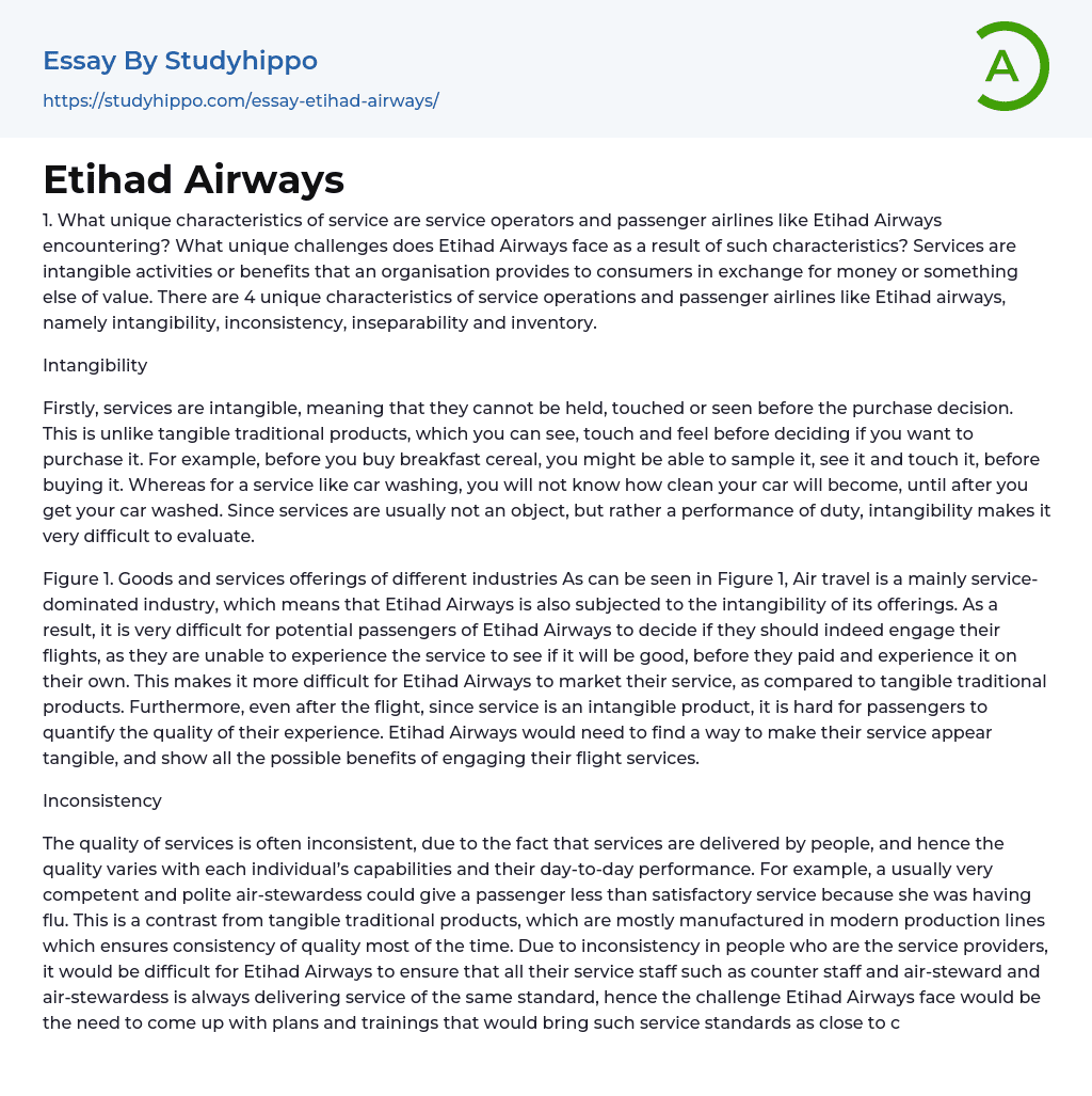Etihad Airways Essay Example