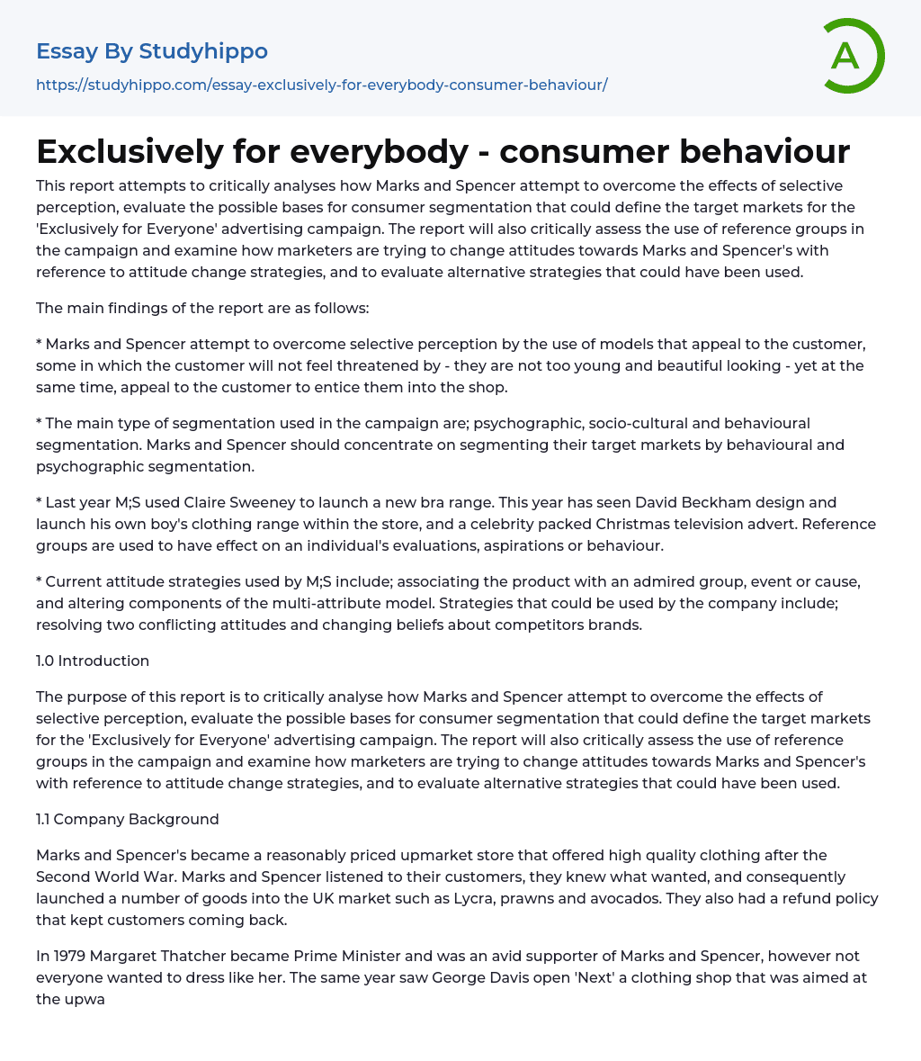 essay questions about consumer behaviour