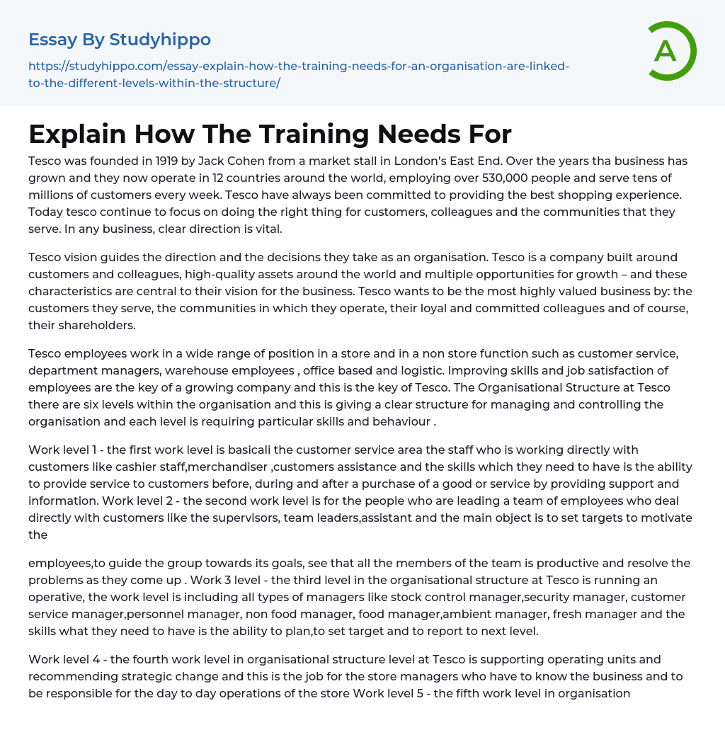 How To Explain Training Experience