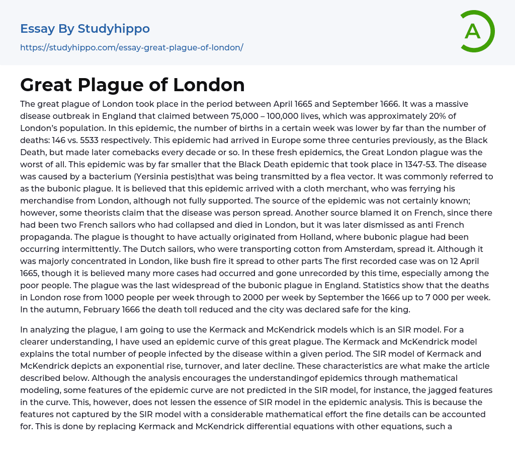 history of london essay