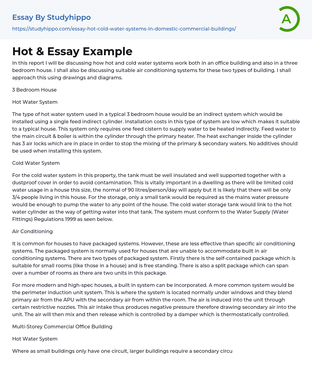 Hot &amp Essay Example