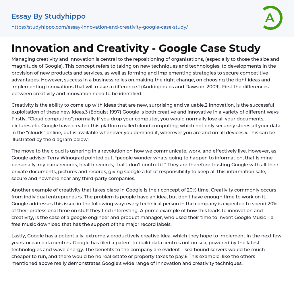 innovation at google case study