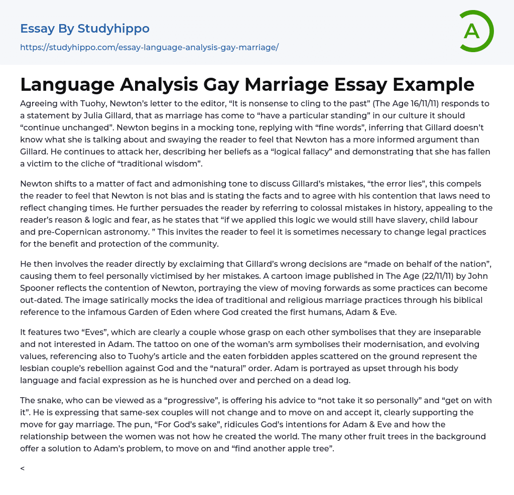 gay language essay
