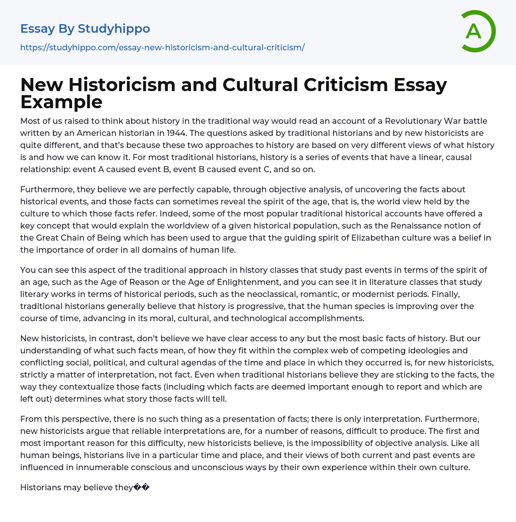 cultural criticism essay example