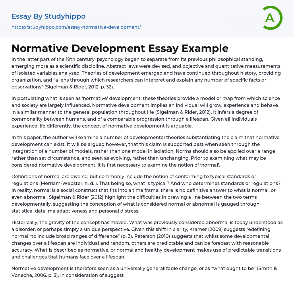 examples of normative essay