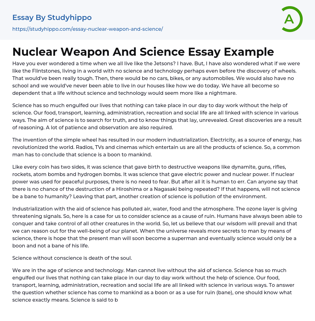essay on nuclear weapon in hindi
