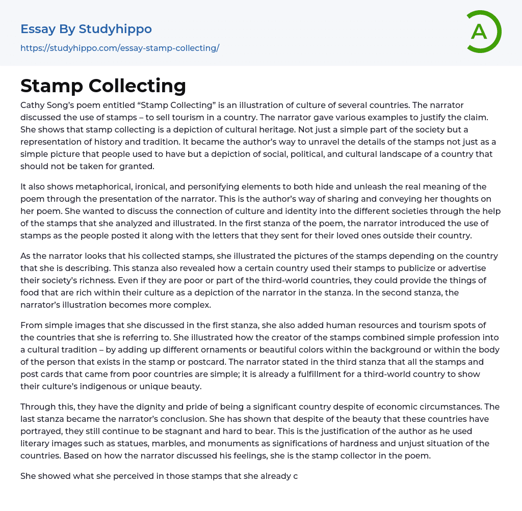essay about collecting things