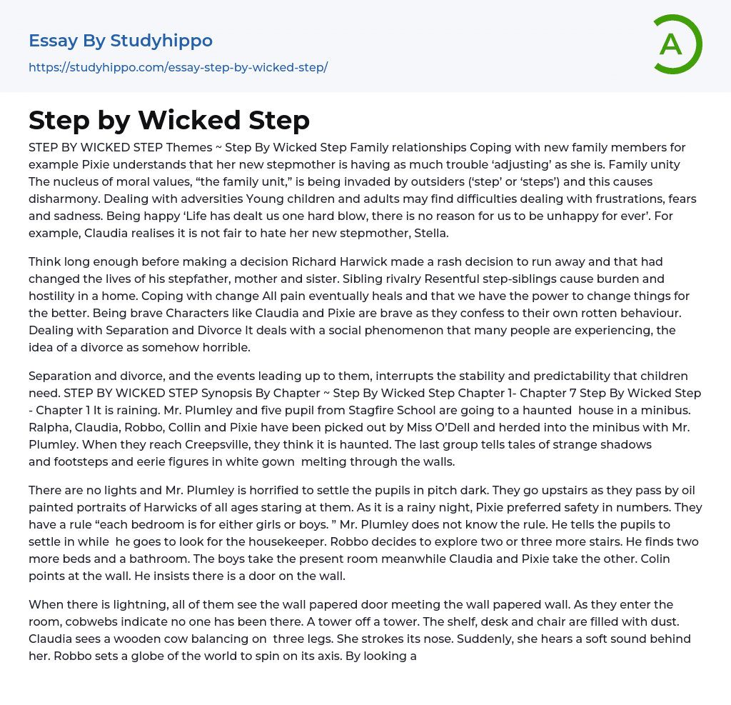 Step by Wicked Step Essay Example