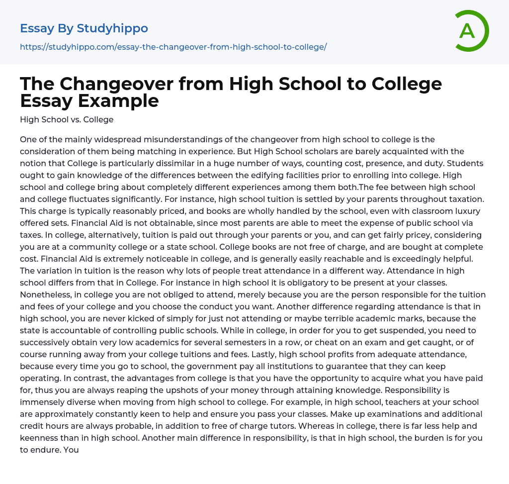 change college essay