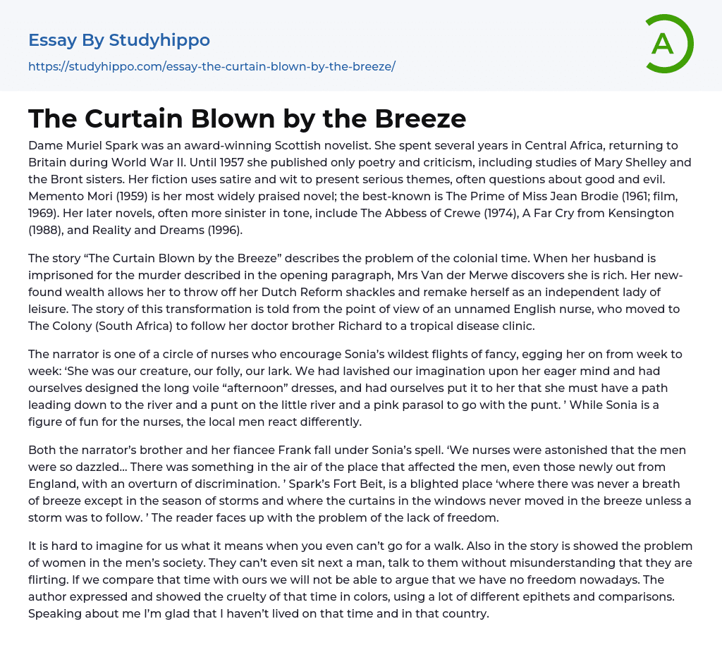 The Curtain Blown by the Breeze Essay Example