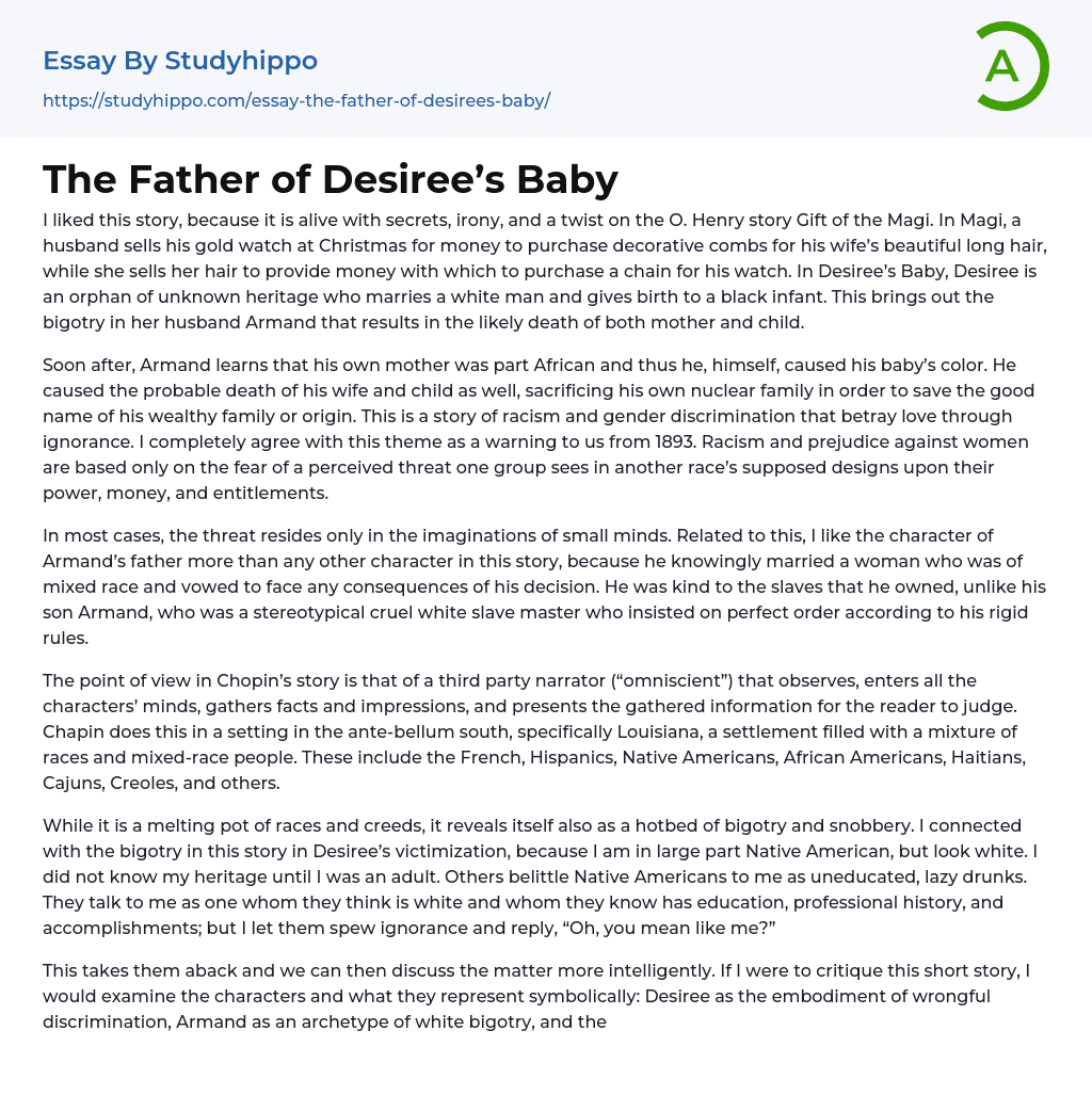 the-father-of-desiree-s-baby-essay-example-studyhippo