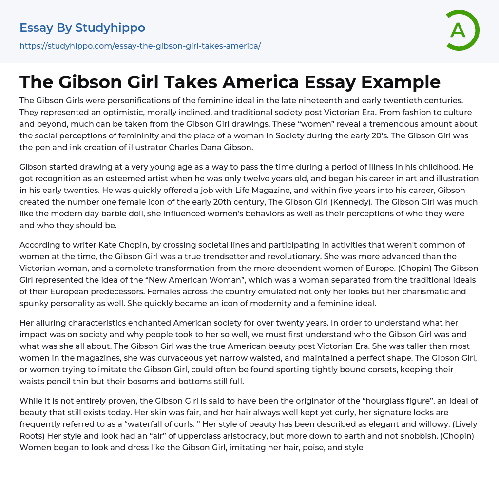 The Gibson Girl Takes America Essay Example