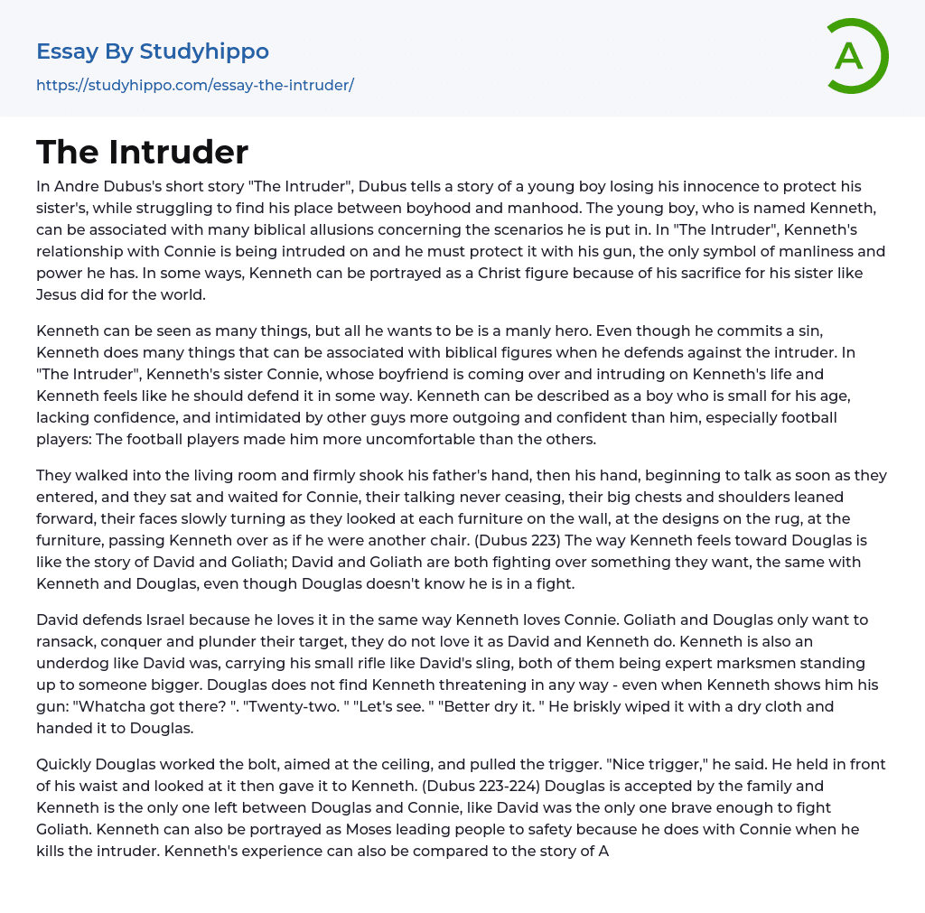 The Intruder Essay Example