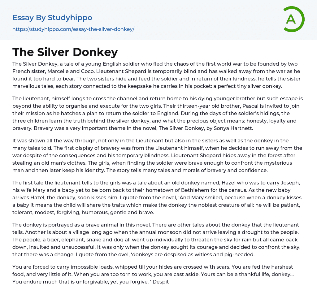 The Silver Donkey Essay Example