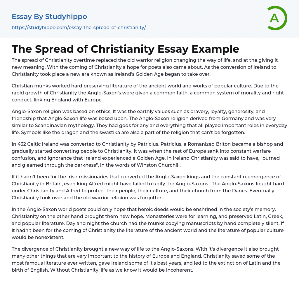 christianity essay pdf