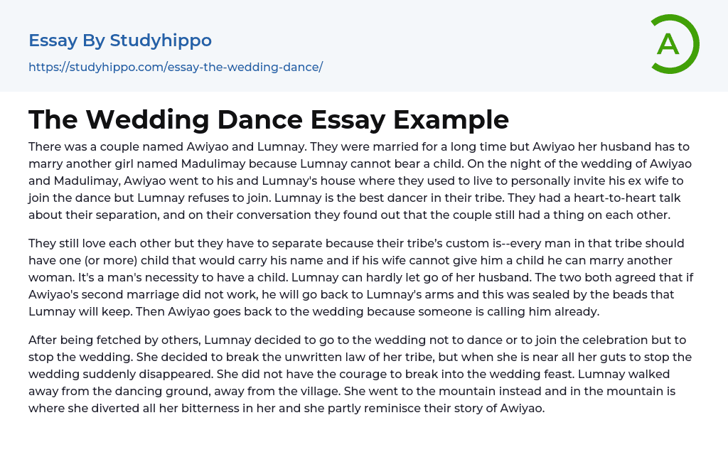 The Wedding Dance Essay Example