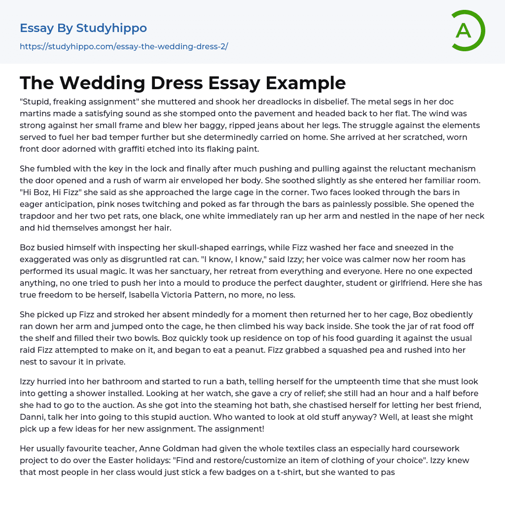 The Wedding Dress Essay Example