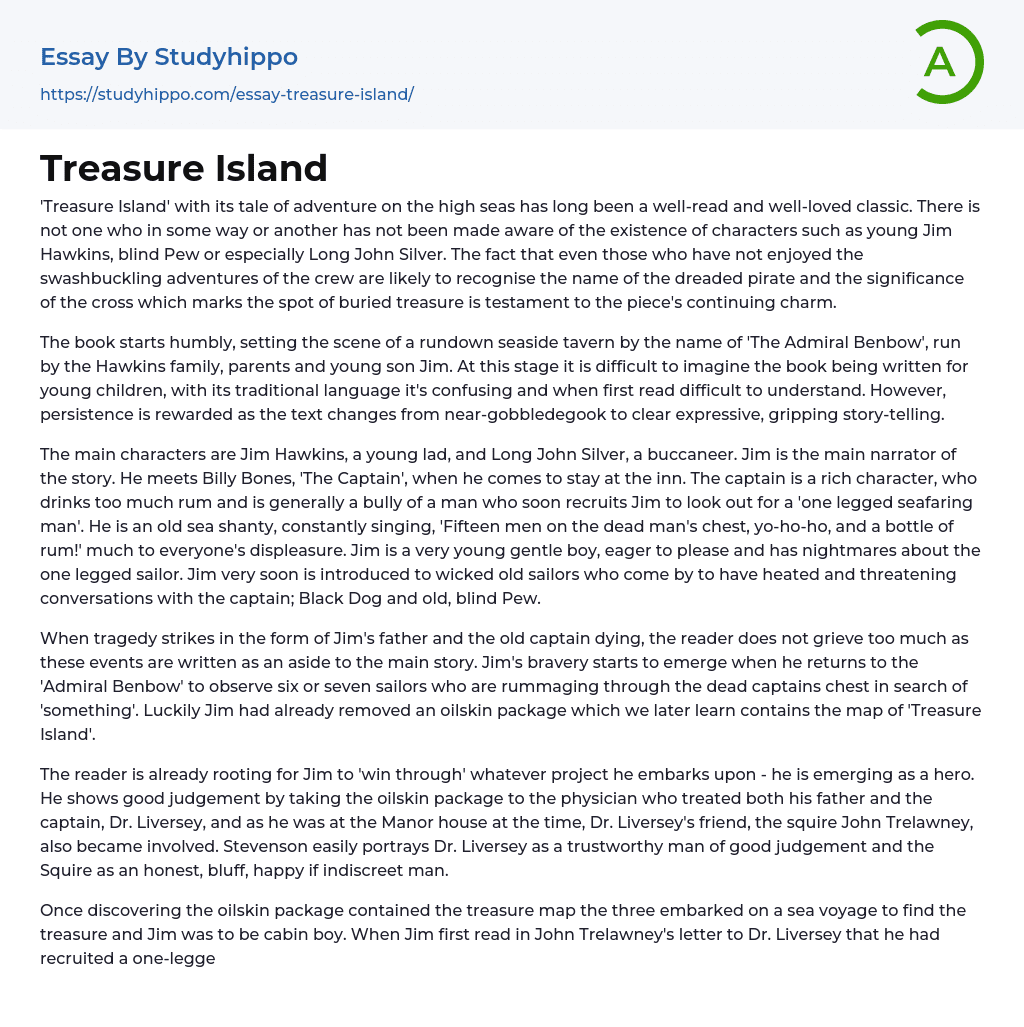 Treasure Island Essay Example