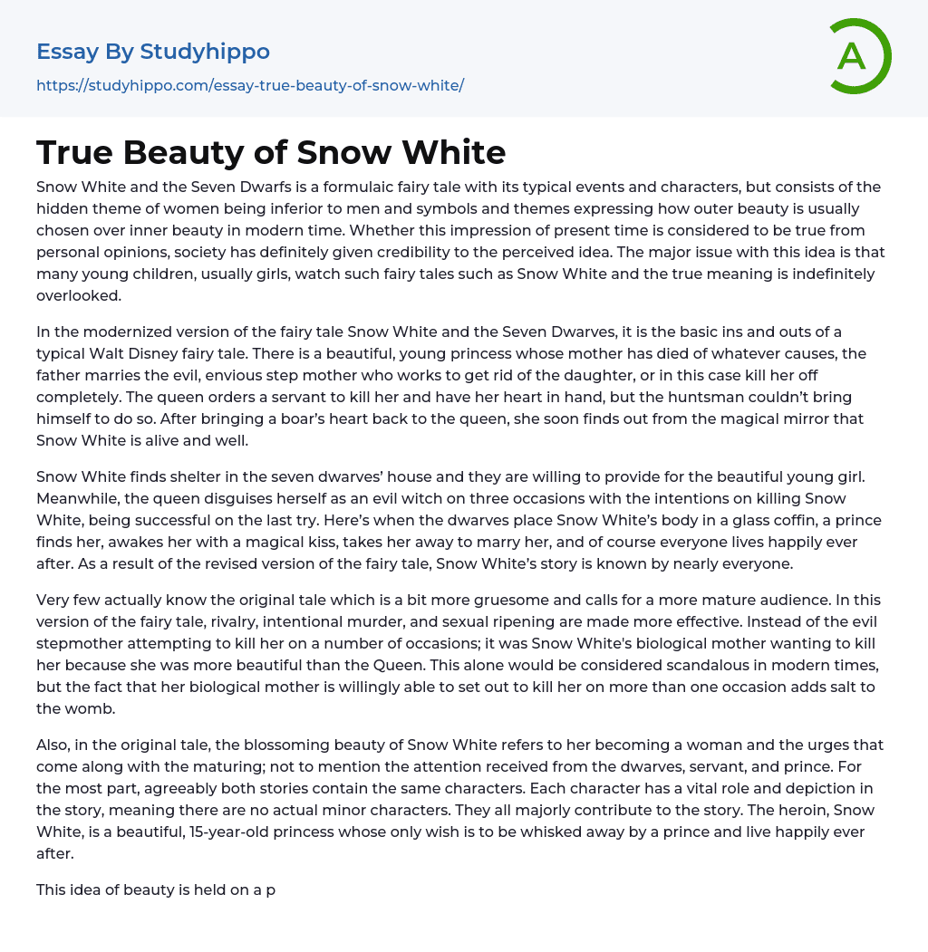 true beauty essay