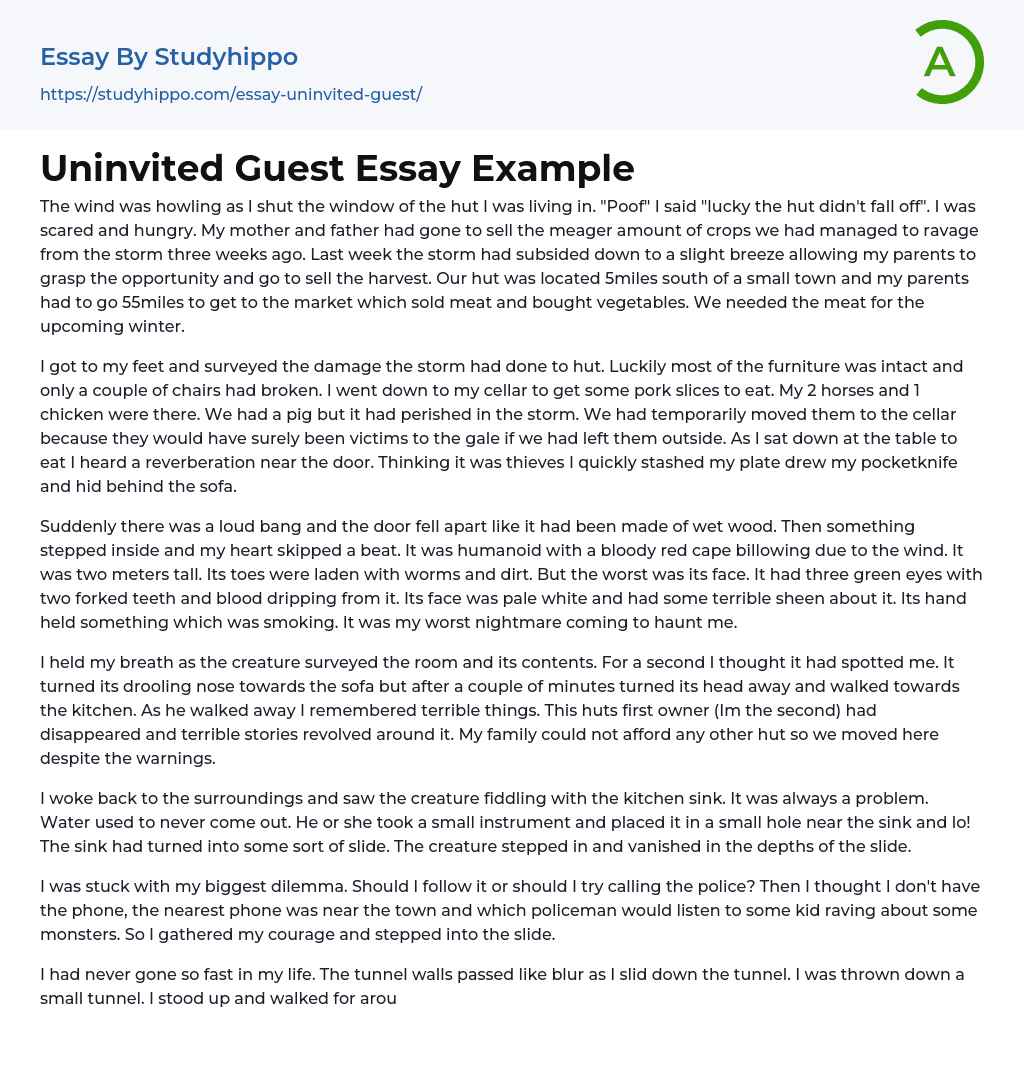 Uninvited Guest Essay Example