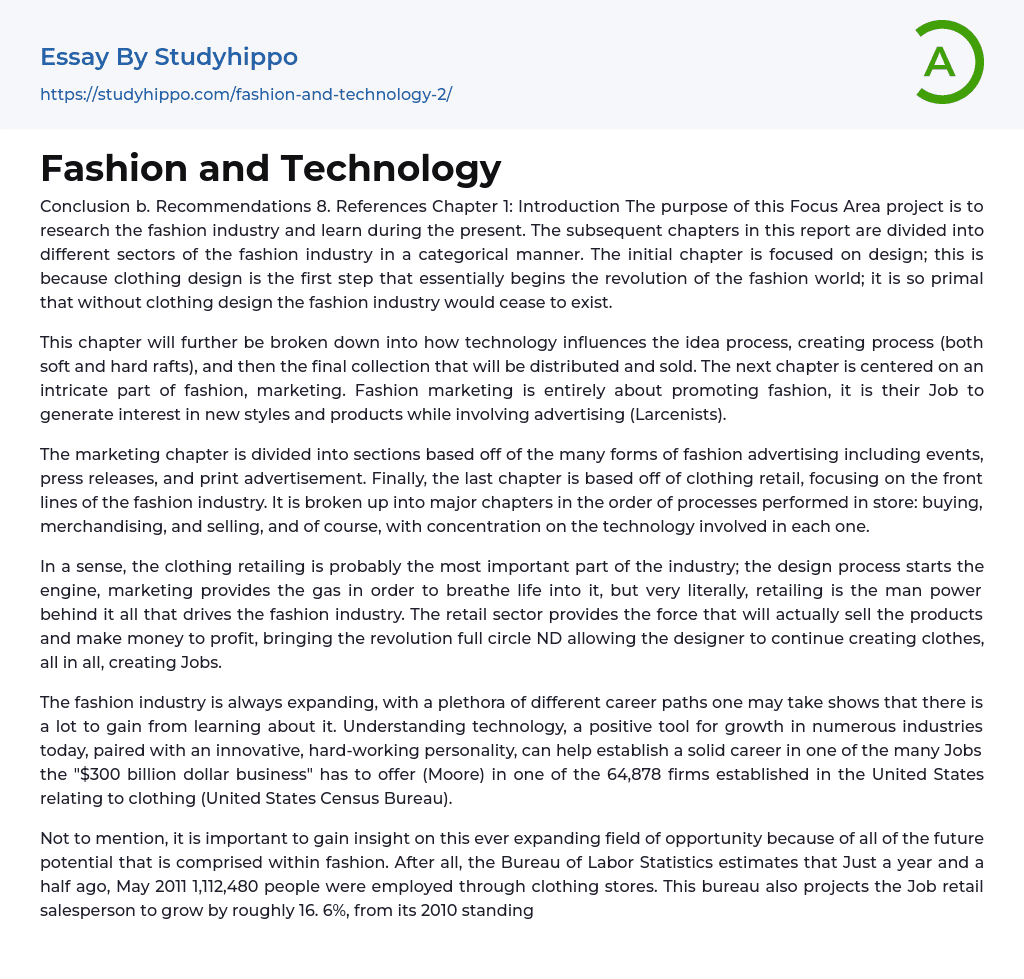 fashion institute of technology essay examples