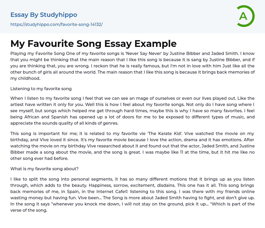 analytical essay example song